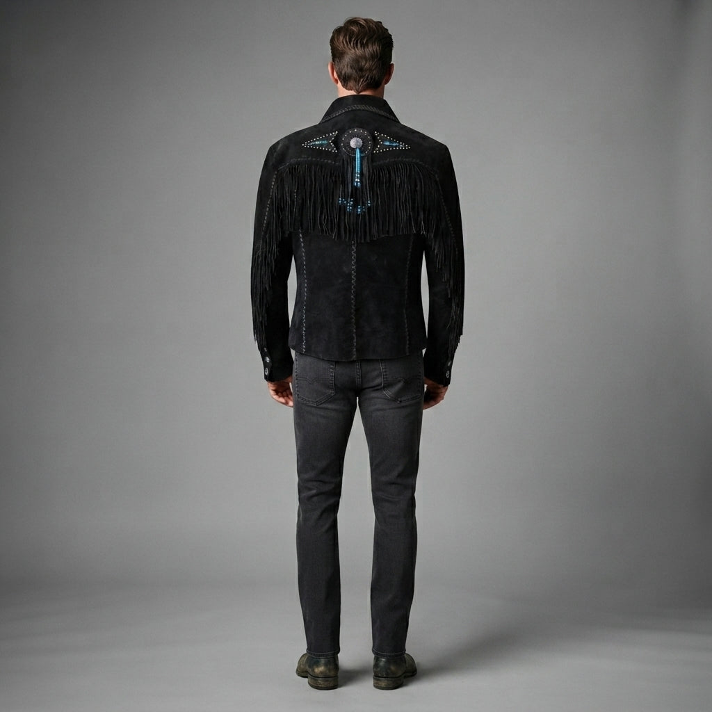 Men's Black Scully Leather Jacket - Leather Outlet