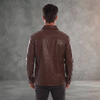 Men's Rustic Brown Scully Leather Jacket - Leather Outlet