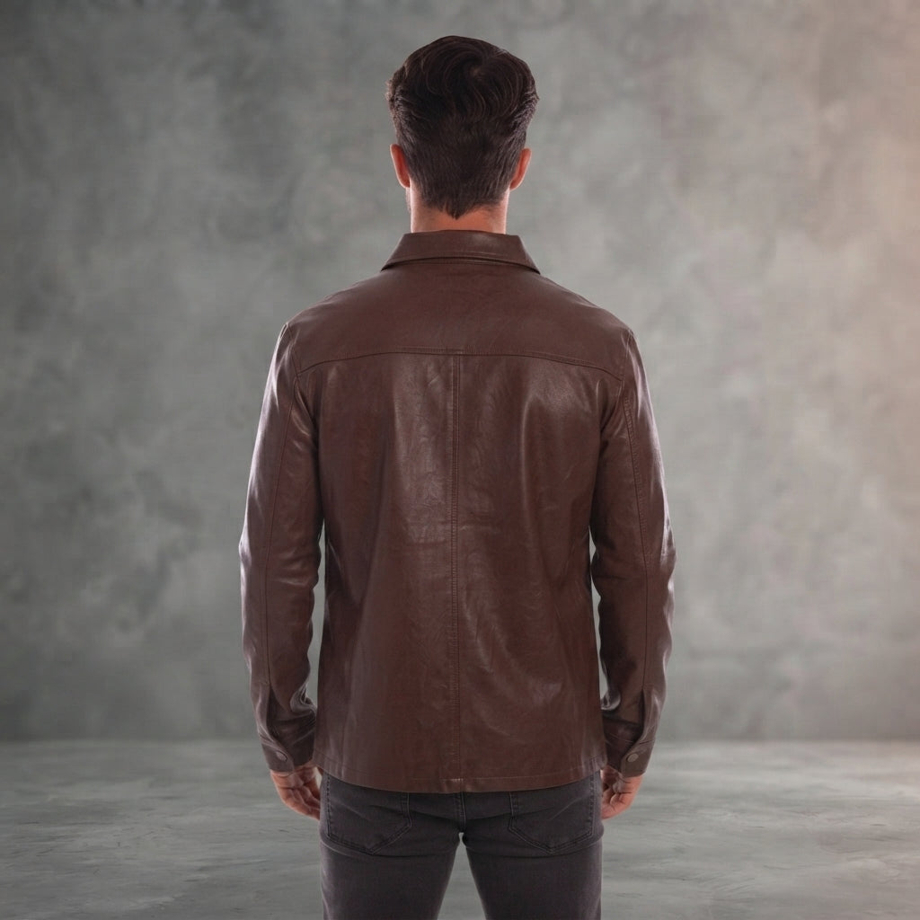 Men's Rustic Brown Scully Leather Jacket - Leather Outlet
