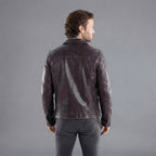 Men's Chocolate Brown Scully Leather Jacket - Leather Outlet