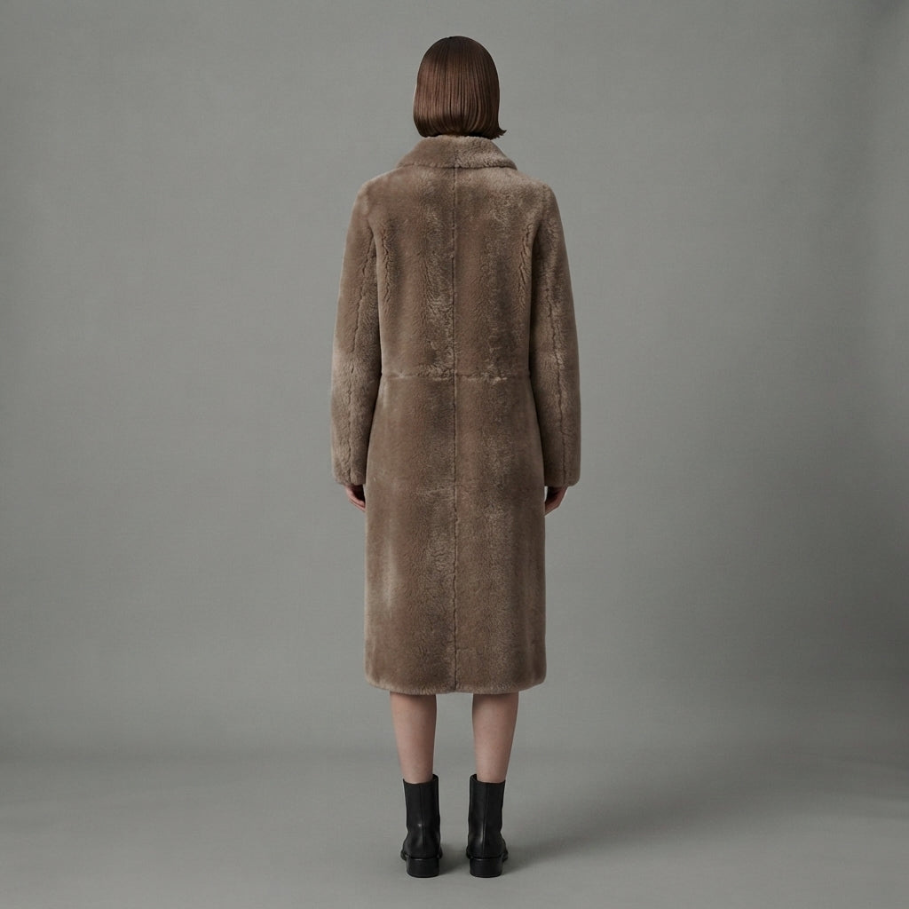 Women's Dark Grey Shearling Jacket