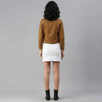 Buy Roman Brown Classic Cotton Denim Jacket  for Women's