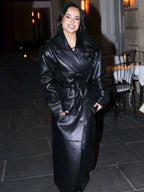 Becky G 2026 Black Trench Coat