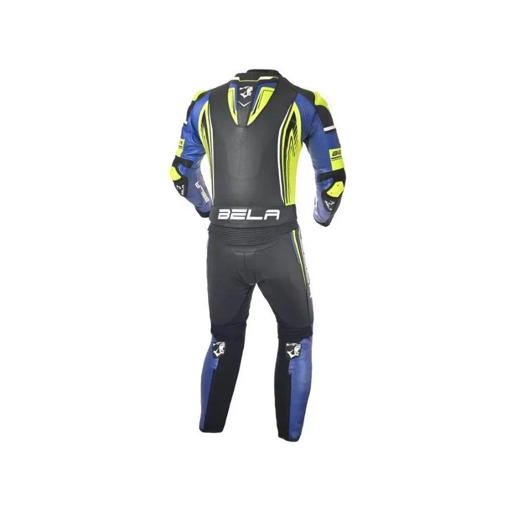 Bela Beast Men Motorcycle Racing 2 PC Black Leather Suit
