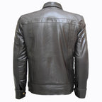 Zipper Men's Brown Leather Jacket - Top Notch