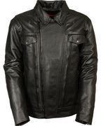 Men's Riding MotoFashion High End Utility Pocket Vented Cruiser Jacket