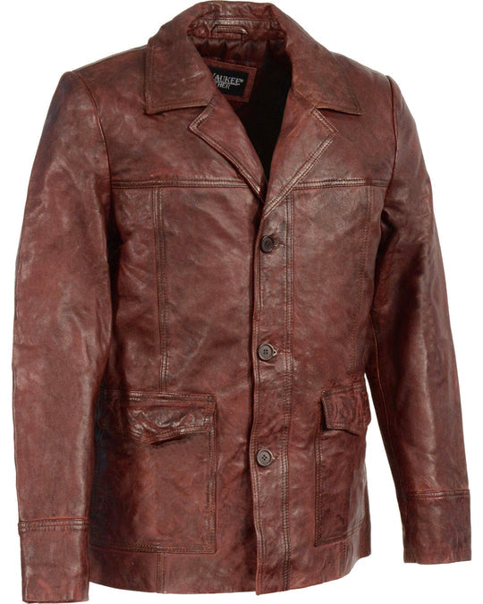 Men's Riding MotoFashion Leather Car Coat Jacket