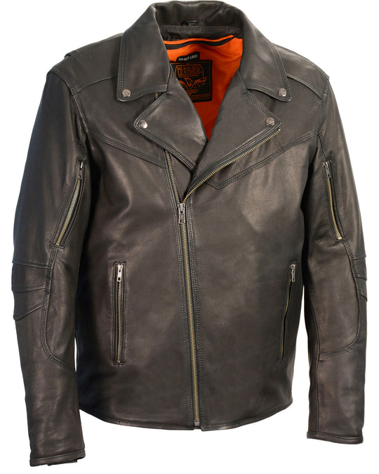 Men's Riding MotoFashion Black Lightweight Long Biker Riding Jacket