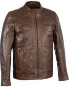 Men's MotoFashion Sheepskin Moto Leather Jacket