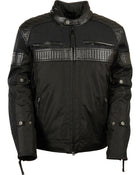 Men's MotoFashion Black Textile Scooter Riding Motorbike Jacket