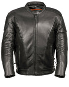 Men's Motorcycle Gear Moto Fashion Lace Side Vented Scooter Jacket
