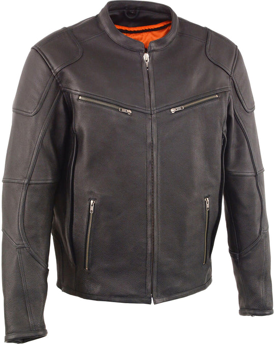 Men's Riding MotoFashion Black Cool Tec Leather Biker Jacket