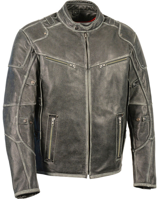 Men's Riding MotoFashion Vintage Distressed Triple Vented Jacket
