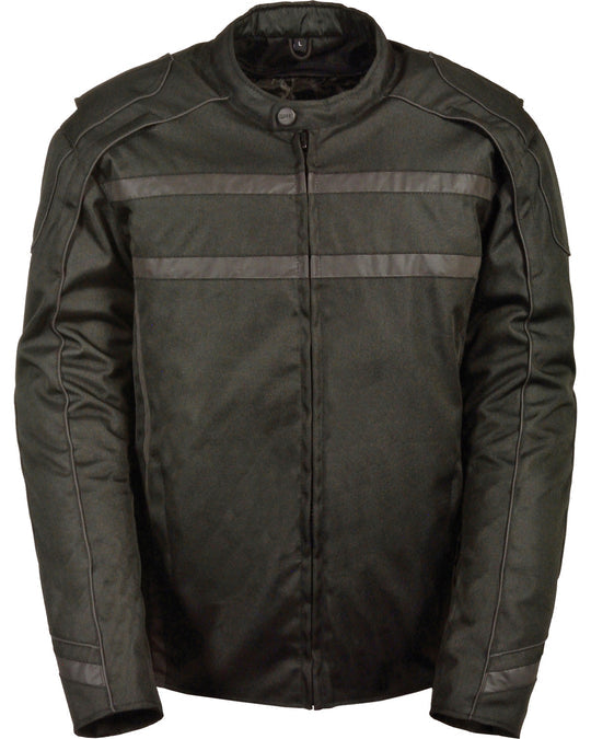 Men's Riding MotoFashion Black Vented Reflective Jacket
