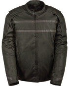 Men's Riding MotoFashion Black Vented Reflective Jacket