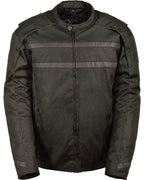 Men's Riding MotoFashion Black Vented Reflective Jacket