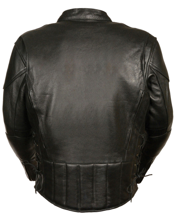 Men's Motorcycle Gear Moto Fashion Lace Side Vented Scooter Jacket