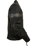 Men's MotoFashion Black Textile Scooter Riding Motorbike Jacket