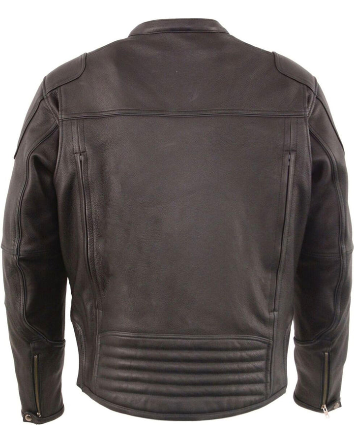 Men's Riding MotoFashion Black Cool Tec Leather Biker Jacket