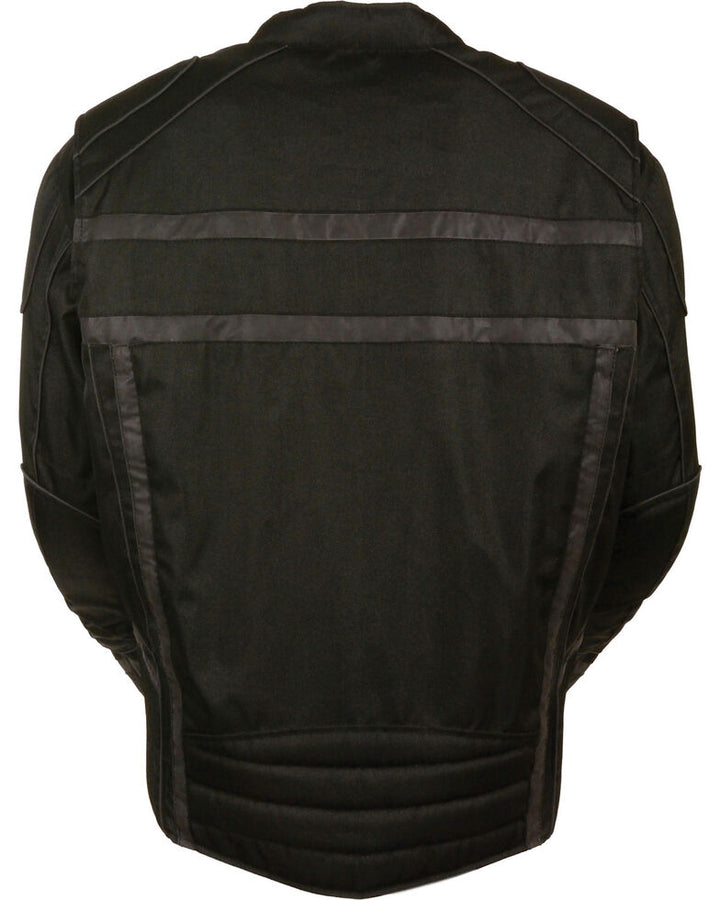 Men's Riding MotoFashion Black Vented Reflective Jacket