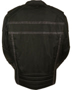 Men's Riding MotoFashion Black Vented Reflective Jacket
