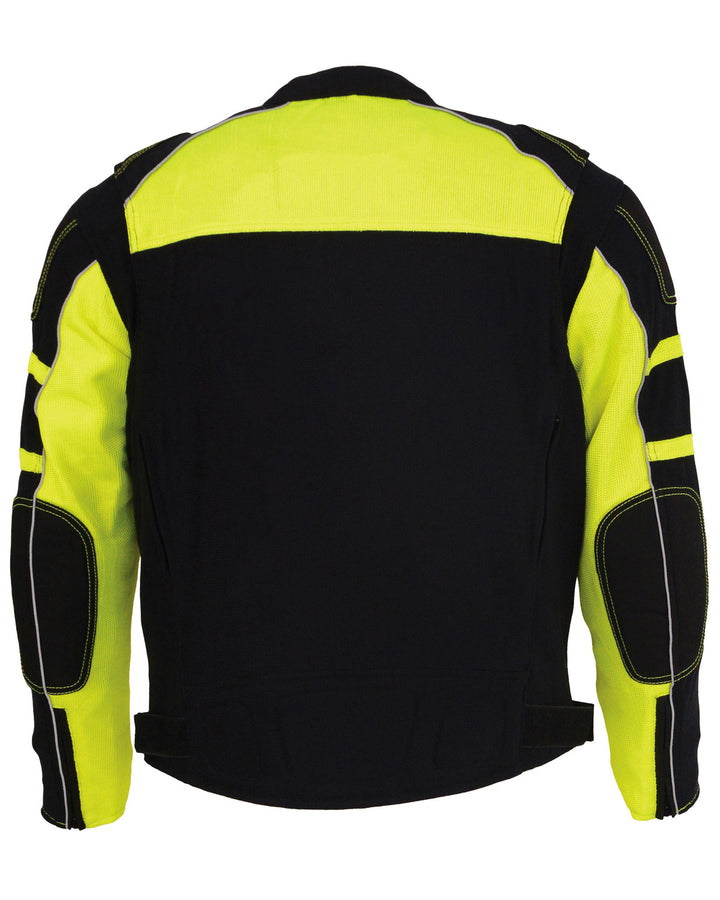 Men's Riding Moto Fashion Mesh Racing with Removable Rain Jacket