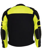 Men's Riding Moto Fashion Mesh Racing with Removable Rain Jacket