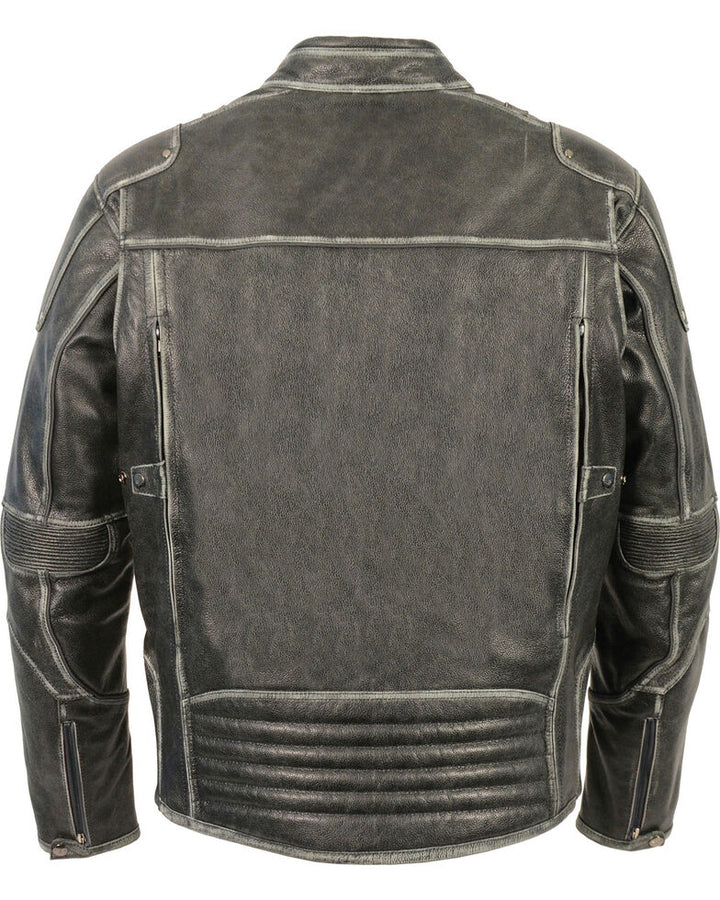 Men's Riding MotoFashion Vintage Distressed Triple Vented Jacket