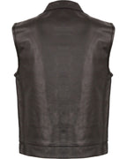 Black Open Neck Club Style Vest
