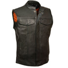 OPEN NECK SNAP/ZIP FRONT CLUB STYLE VEST