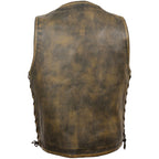 BROWN DISTRESSED VEST