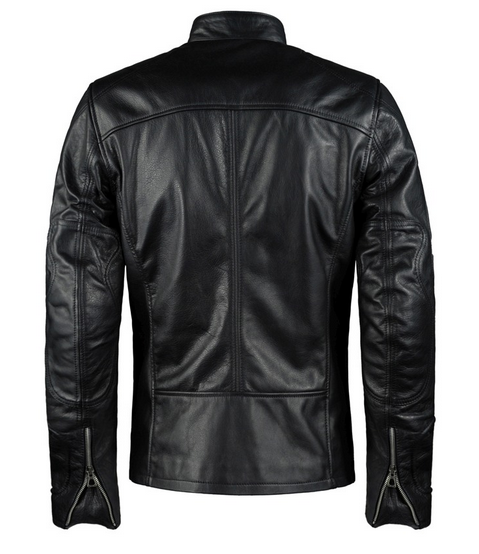 Men's Leather Riding Wear Black Biker Leather Jacket
