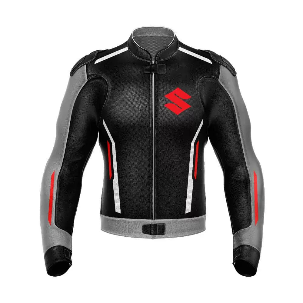 SUZUKI BLACK LEATHER RACING JACKET