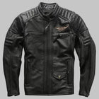 Harley Davidson Passion Velocity Black Cowhide Leather Biker Jacket for Men