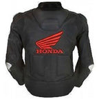 Black Honda Motorbike Style Leather Jacket
