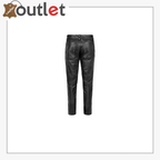 Men's Black Lace-Up Leather Pants | Slim Fit Biker Style – Leather Outlet