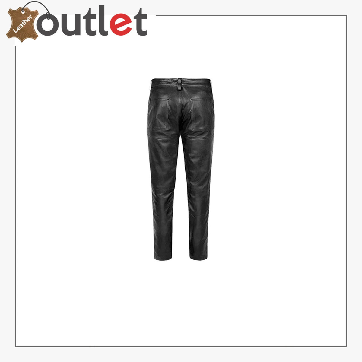 Men's Black Lace-Up Leather Pants | Slim Fit Biker Style – Leather Outlet