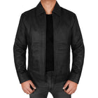 Mens Black Real Leather Jacket