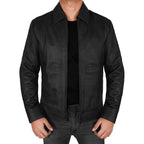 Mens Black Real Leather Jacket