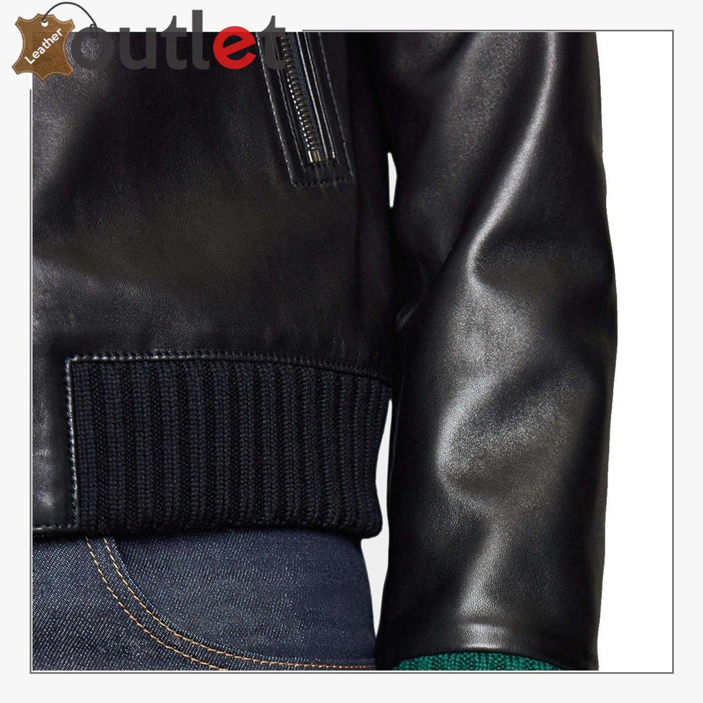 Black Stylish Leather Jacket for Mens