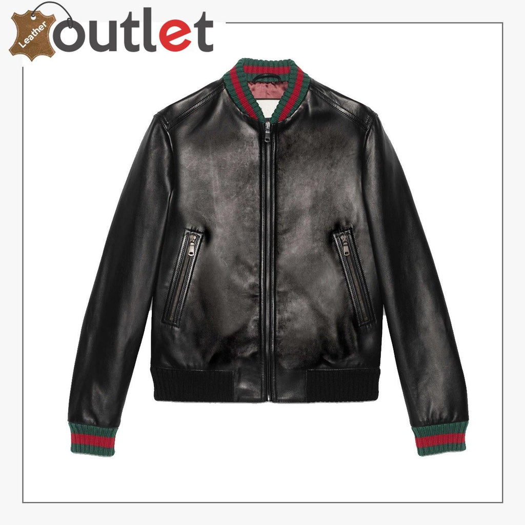 Black Stylish Leather Jacket for Mens
