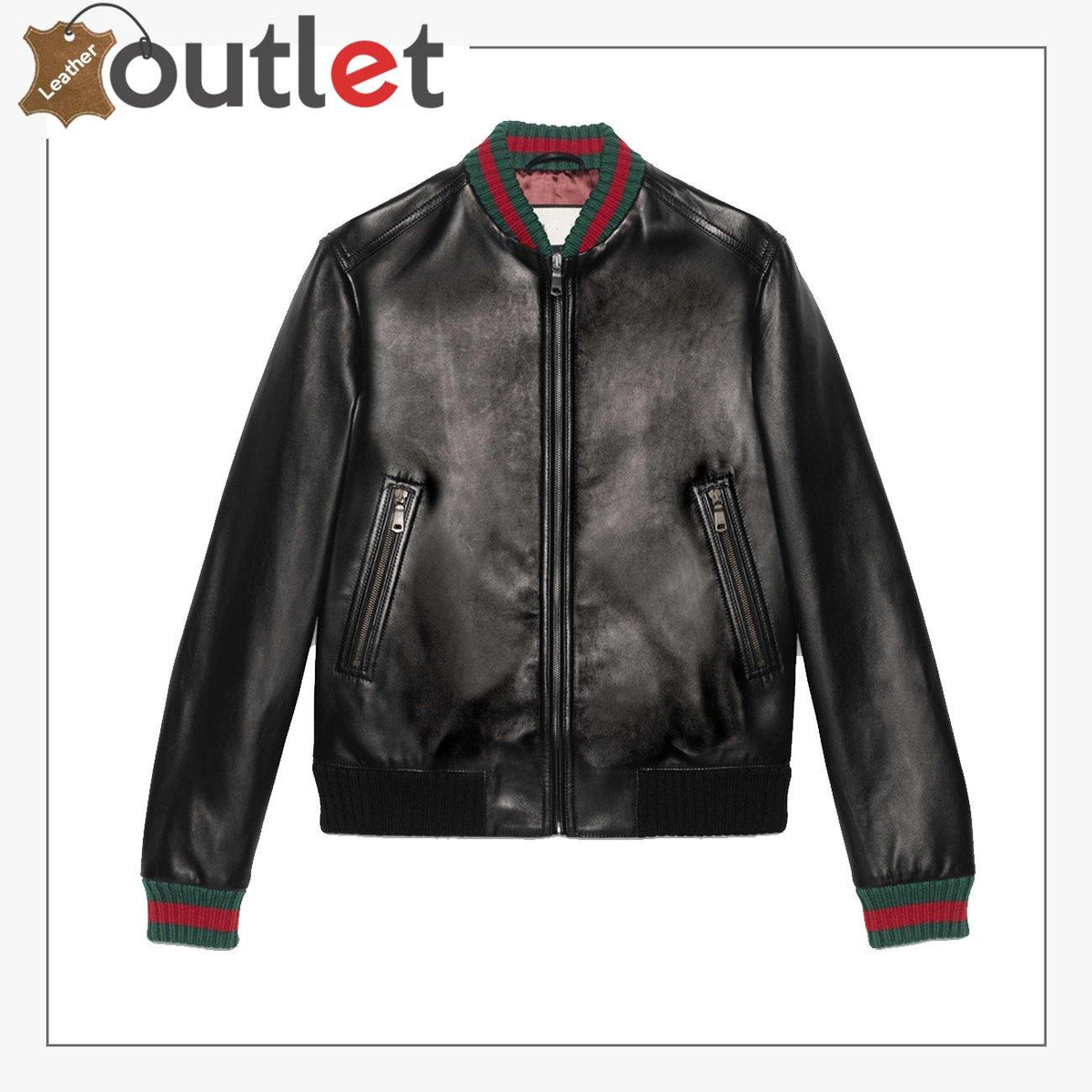 Black Stylish Leather Jacket for Mens