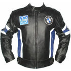 Black BMW Racing Motorcycle Cowhide Leather Jacket