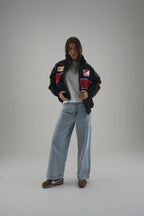 Black Ferrari Embroidered Jacket – Motorsport Streetwear Essential | Streetbred