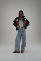 Black Ferrari Embroidered Jacket – Motorsport Streetwear Essential | Streetbred
