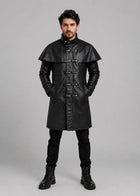 Black Fisherman Trench Cape Coat Gothic Horror Cosplay Costume
