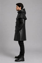 Black Fisherman Trench Cape Coat Gothic Horror Cosplay Costume