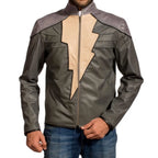 Black Adam Gray leather Shazam Jacket