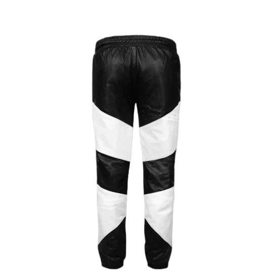 Black & White Leather Pants for Men | Sheepskin Leather
