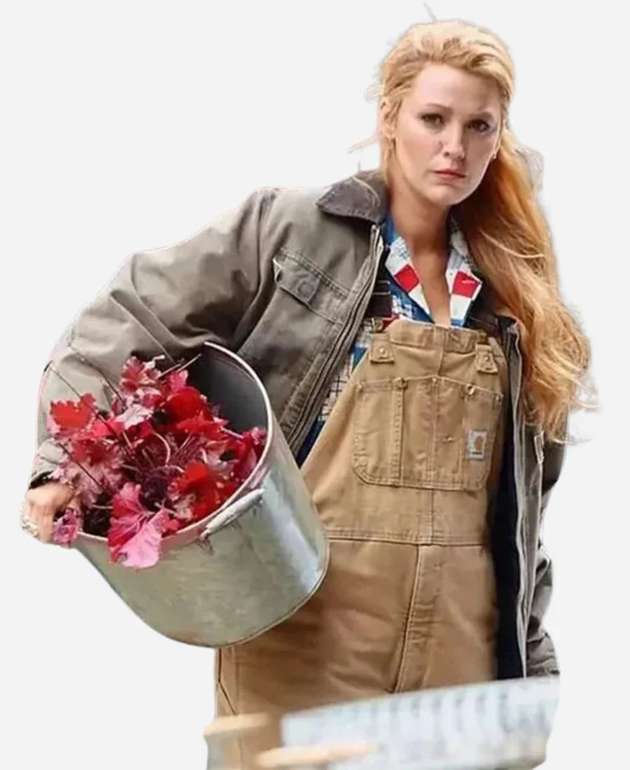 Blake Lively It Ends with Us 2024 Grey Jacket